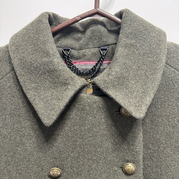 BNWOT Superdry wool peacoat is army green - size xs - Picture 3 of 13